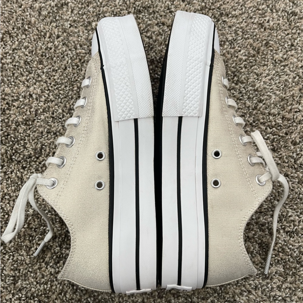 Women’s Converse Chuck Taylor All Star Metallic Low Top Platform Sneakers Sz 9 - Picture 7 of 11